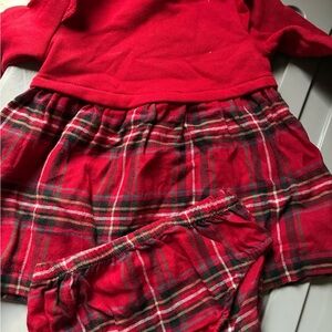 Carters 3 month Red Plaid Baby Dress with Bloomers